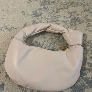 Soft Twisted Handle Women's Shoulder Bag in Light Pink